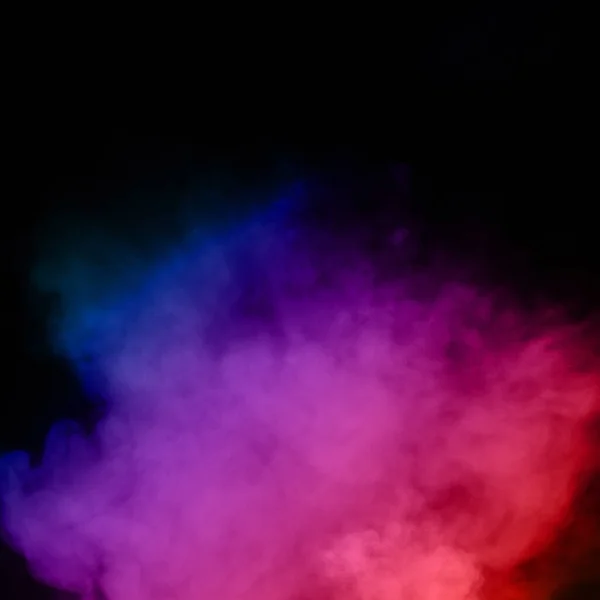 Colorful Smoke Abstract Black Background Movement Fire Design — Stock Photo, Image