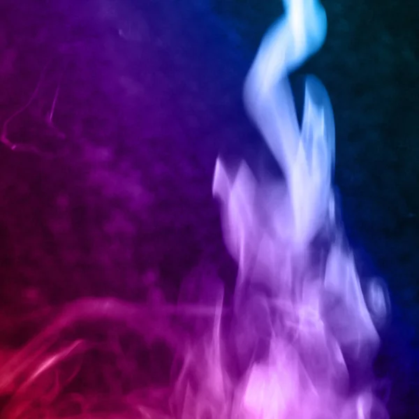 Colorful Smoke Abstract Black Background Movement Fire Design — Stock Photo, Image