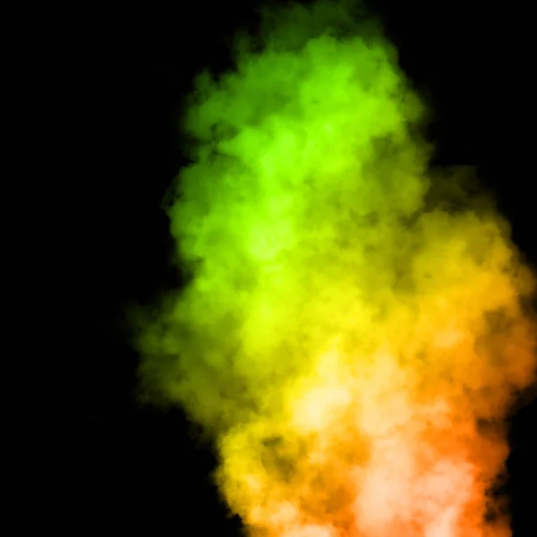 Colorful Smoke Abstract Black Background Movement Fire Design — Stock Photo, Image