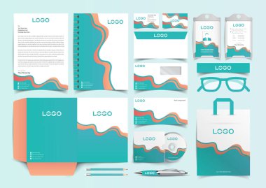 Kurumsal premium kimlik markası tasarımı. Kırtasiye modeli vektör megapack seti. İş ya da finans şirketi için şablon. Dizin ve A4 harfi, ziyaret kartı ve zarf.