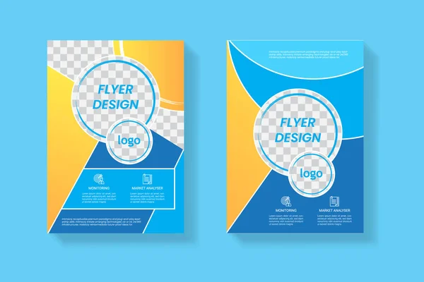 Broşür tasarımı. Şirket iş raporu kapağı, broşür ya da broşür tasarımı. Broşür sunumu. Teal Flyer soyut daireye sahip, yuvarlak şekilli arka plan. Modern poster dergisi, tasarım, şablon. A4.