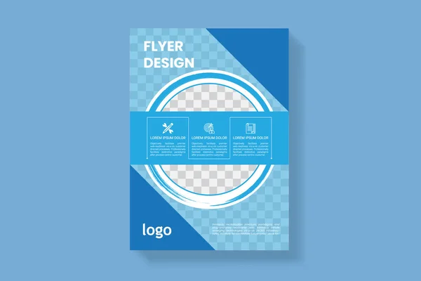 Design Panfleto Cobertura Relatório Negócios Corporativo Brochura Design Folheto Apresentação — Vetor de Stock