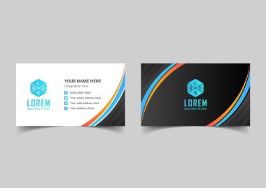 Vektör Modern Yaratıcı ve Temiz İş Kartı Şablonu, profesyonel yaratıcı karanlık kartvizit, lüks tarz kartvizit mor, mor gökyüzü, renk şablonu, soyut yaratıcı kartvizit