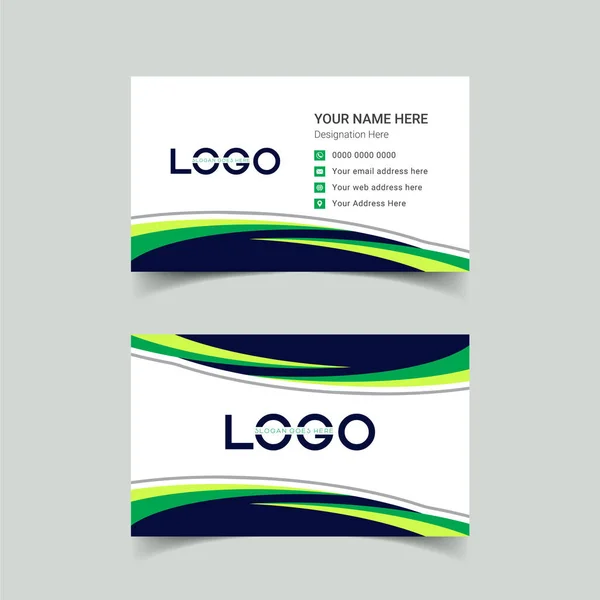 Διάνυσμα Modern Creative Clean Business Card Template Επαγγελματική Δημιουργική Σκοτεινή — Διανυσματικό Αρχείο