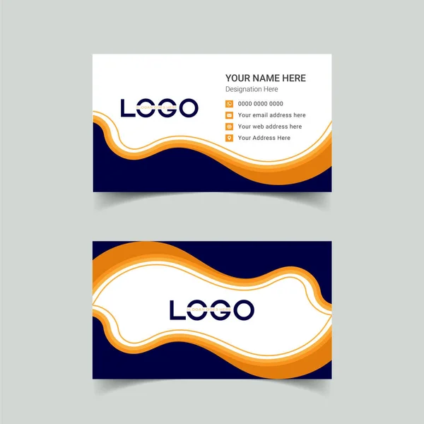 Vector Modern Creative Clean Business Card Template Professional Creative Dark — Stock Vector