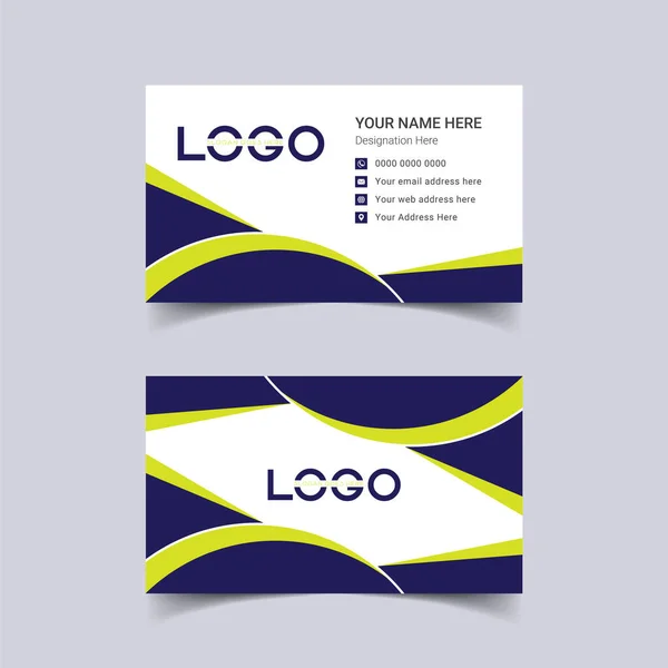 Διάνυσμα Modern Creative Clean Business Card Template Επαγγελματική Δημιουργική Σκοτεινή — Διανυσματικό Αρχείο