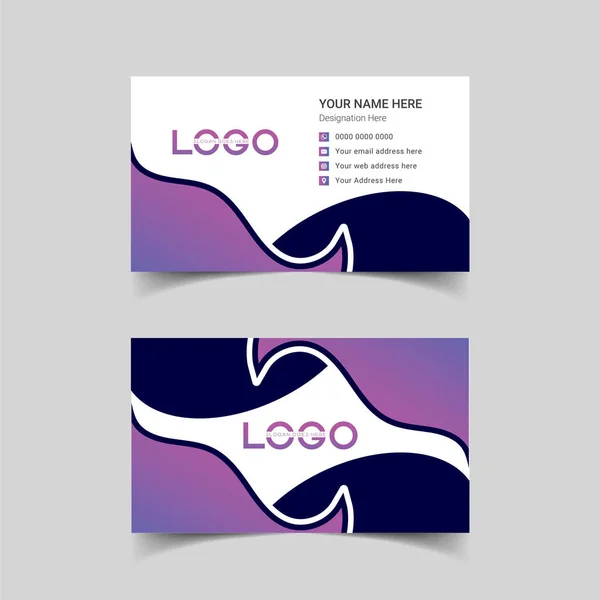 Vector Modern Creative Clean Business Card Sablon Professzionális Kreatív Sötét — Stock Vector