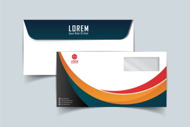 Zarf vektör tasarımı. Dijital el çizimi. Kağıt zarf beyaz arka planda izole edildi, vektör illüstrasyonu. Kırtasiye Şablonu Tasarım Kiti.