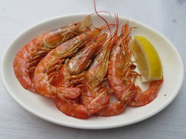 ızgara karides çok zengin