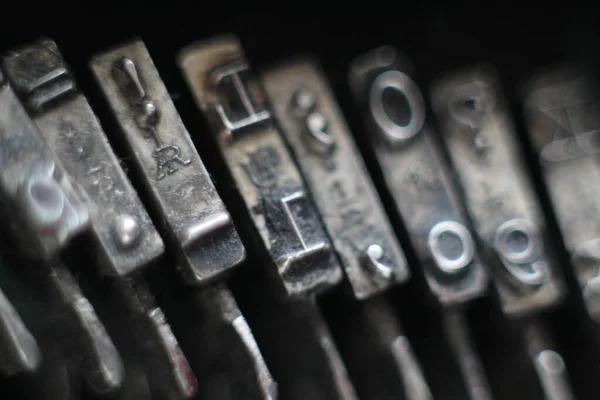 Beautiful Old Typewriter Everything Mechanic — Stock Photo, Image