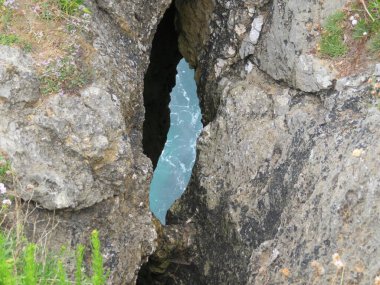 İspanya 'daki yüksek dağ manzarasının değerli görüntüsü.