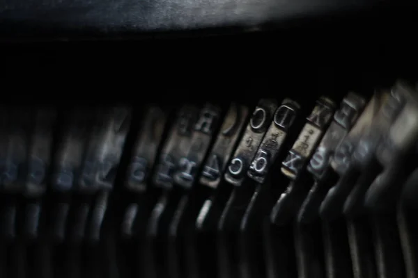 Oude Typemachine Vergeten Oude Vuile Zwarte — Stockfoto