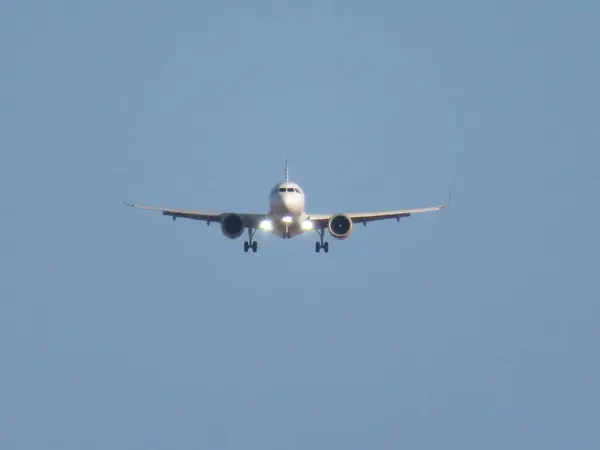 Beautiful Photo Plane Landing Airport Taking Land — Stock Photo, Image