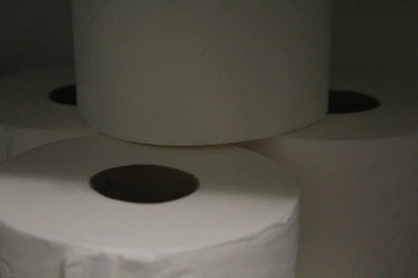 Wit Toiletpapier Roll Ecologische Schoonmaakdoek — Stockfoto