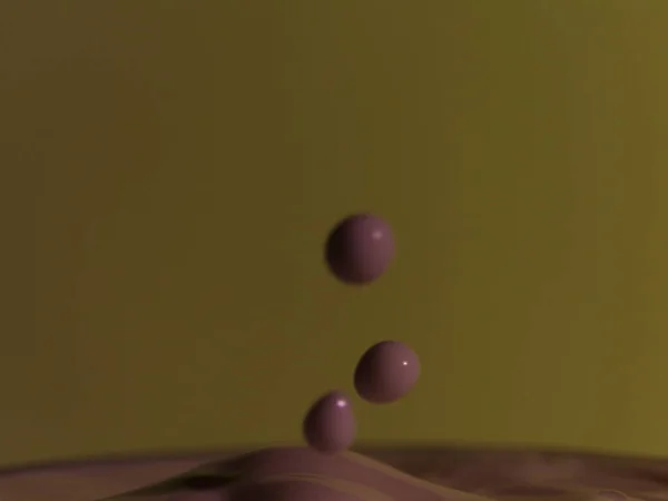 Sıvı damlaları soyut renkleri farklı şekillerde sergiler