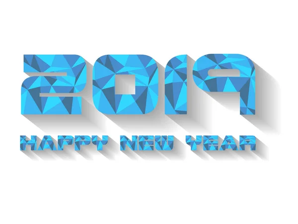 Ευτυχισμένο Νέο Έτος 2019 Μπλε — Διανυσματικό Αρχείο