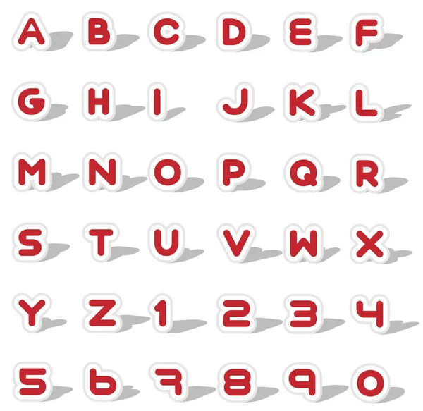 Alfabet Met Arcering Van Letters — Stockvector