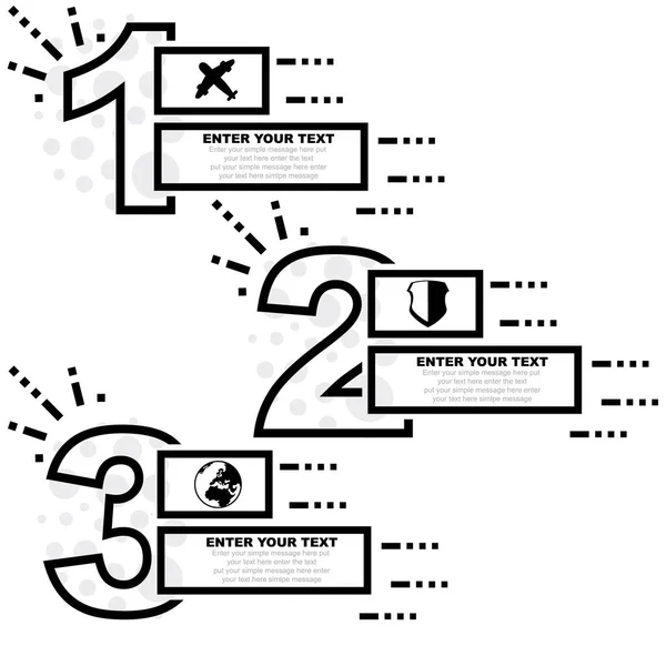 Minimale Zakelijke Infographic Template Met Nummers Opties Stappen Versie Vier Rechtenvrije Stockvectors