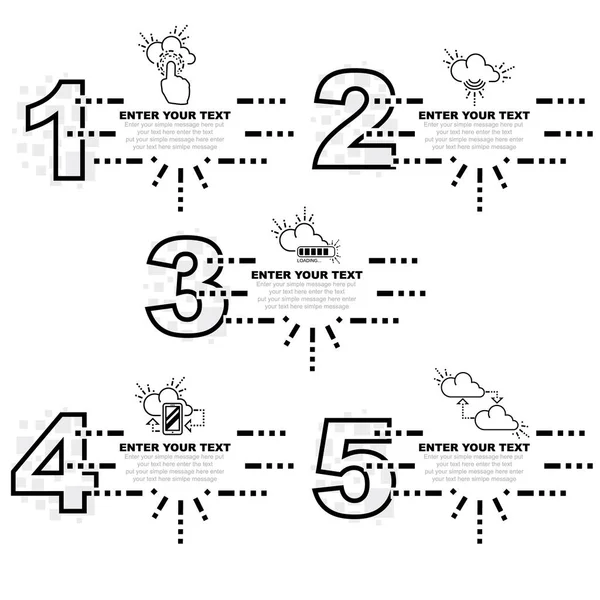 Modèle Infographie Entreprise Minime Avec Numéros Options Étapes Version Dix — Image vectorielle