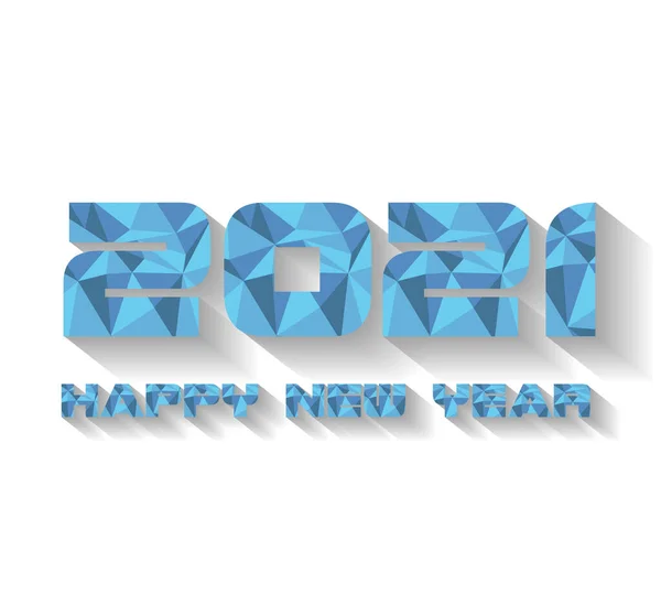 2021 Happy New Year Blue — Stockový vektor