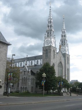 Ottawa, Ontario, Kanada. Eylül 2006. Notre-Dame Katedrali Basilica. 