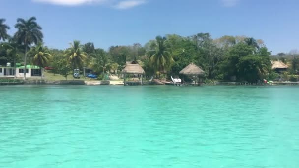 Chetumal Quintana Roo Daki Bacalar Plajı — Stok video