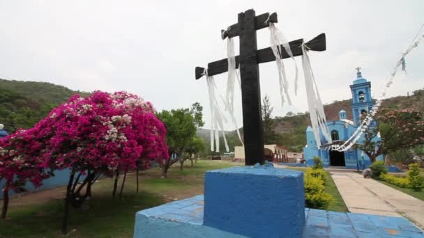 天主教教会在 Ahuehuetla 普埃布拉 墨西哥 — 图库视频影像