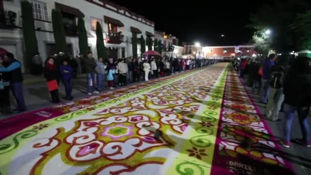 Tlaxcala Mexico August 2017 Called Night Nobody Sleeps People Huamantla — Stock Video