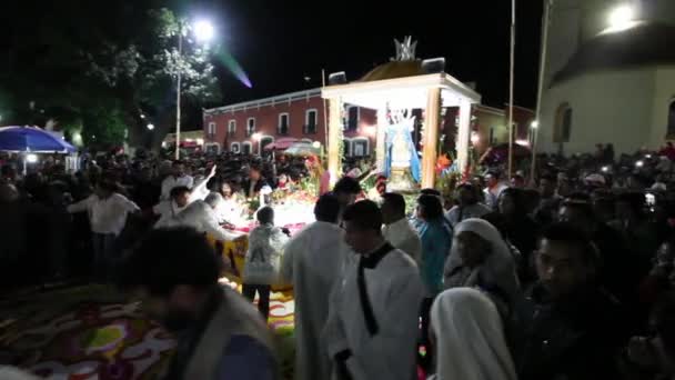 Tlaxcala Mexico August 2017 Called Night Nobody Sleeps People Huamantla — Stock Video