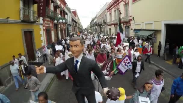 Місто Пуебла Пуебла Мексика Серпня 2018 Більш Ніж 8000 Чоловік — стокове відео