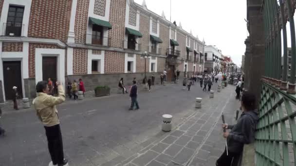 Πόλη Πουέμπλα Πουέμπλα Μεξικό Αυγούστου 2018 Πάνω Από 000 Ανθρώπους — Αρχείο Βίντεο