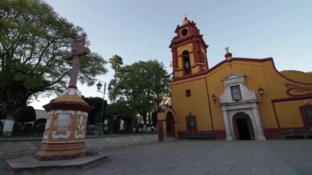 Pea Bernal Kilisesi Queretaro Meksika — Stok video