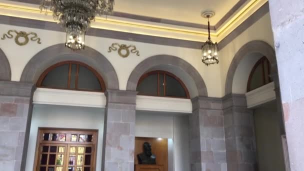 Queretaro City Queretaro Mexiko Prosince2018 Lobby Teatro Republica — Stock video