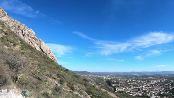 Vista Parte Superior Del Guisante Bernal Querétaro México — Vídeo de stock