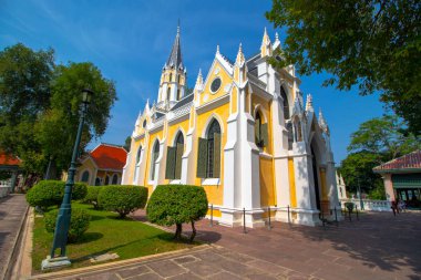 Ayothaya, Tayland -Nisan 6,2018: chapel Wat Niwet Thamma Phat Ratchaworawihan ayutthaya, Tayland