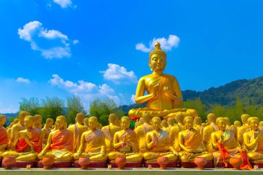 Buddhabucha Memorial Park Budist Tapınağı'nda Nakhon Nayok, Tayland.