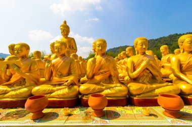 Buddhabucha Memorial Park Budist Tapınağı'nda Nakhon Nayok, Tayland.