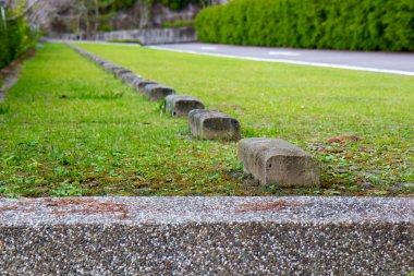 Taş için kullanılan Park yerinde durdurmak için araba fren.