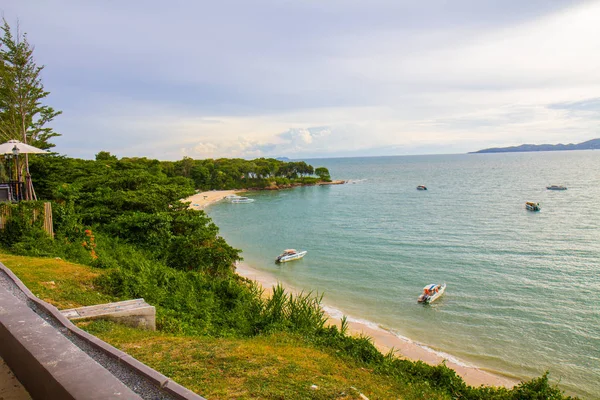 Hermosa Vista Mar Del Golfo Tailandia Playa Pattaya Chon Buri — Foto de Stock