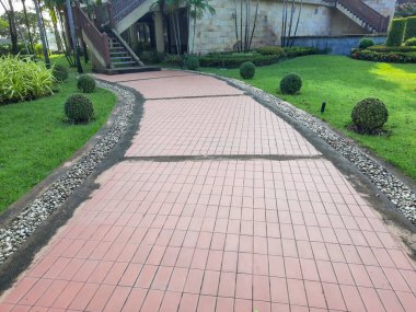 Stone Walkway desen grunge tarzı arkaplan.