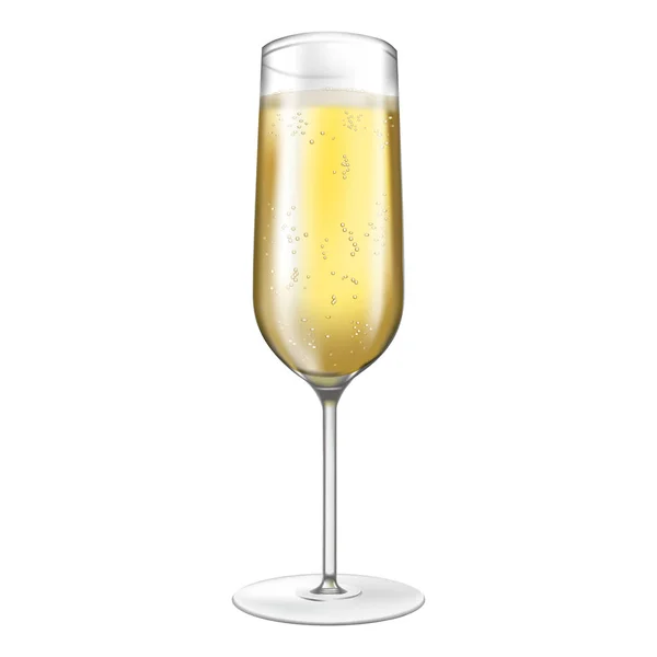 Векторная Иллюстрация Изолированное Шампанское Икона Пузырьками — стоковый вектор
