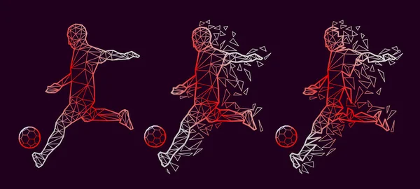 vektör çizim futbol futbol oyuncu düşük poli stil kavramı ulusal bayrak kitleri tek tip renk Şampiyonası