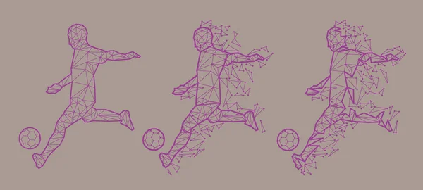 vektör çizim futbol futbol oyuncu düşük poli stil kavramı ulusal bayrak kitleri tek tip renk Şampiyonası