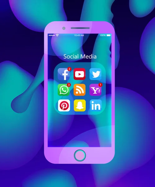 Popüler sosyal medya simgeler kümesi: Pinterest, Twitter, Youtube, Whatsapp, Snapchat, Facebook, besleme, LinkedIn, Yahoo 