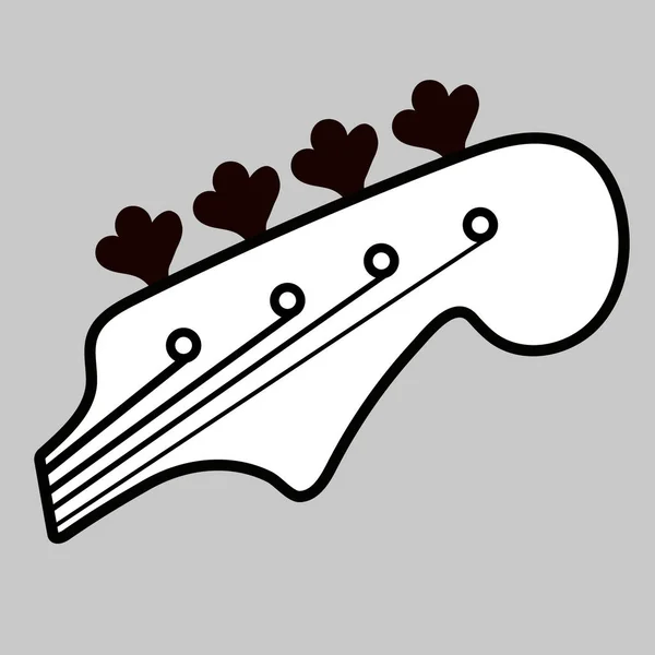 Bajo Logotipo Guitarra Diseño Abstracto Vector Ilustración — Vector de stock