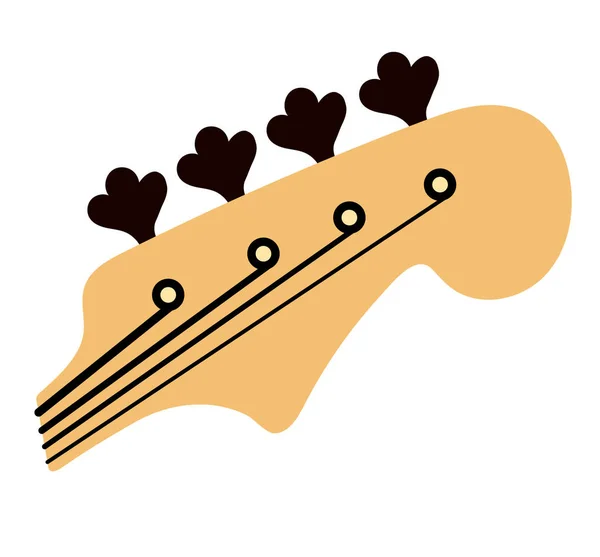 Baixo Logotipo Guitarra Ilustração Vetorial Design Abstrato — Vetor de Stock