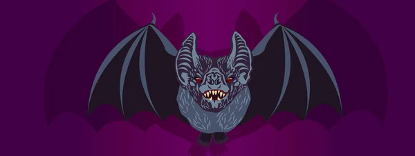 Bat Halloween theme vector illustration — Stock Vector