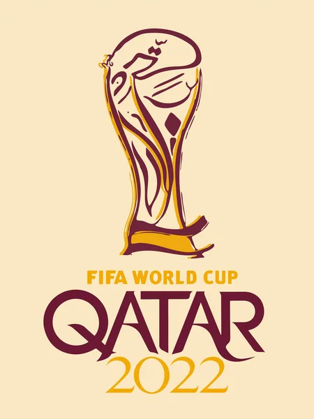Campeonato Mundial Futebol Qatar 2022 Fifa — Vetor de Stock
