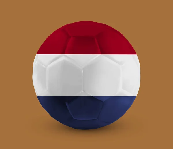 Futebol Bola Futebol Com Bandeira Nacional Impressa Nele Isolado Fundo — Vetor de Stock