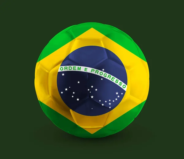 Futebol Bola Futebol Com Bandeira Nacional Impressa Nele Isolado Fundo — Vetor de Stock